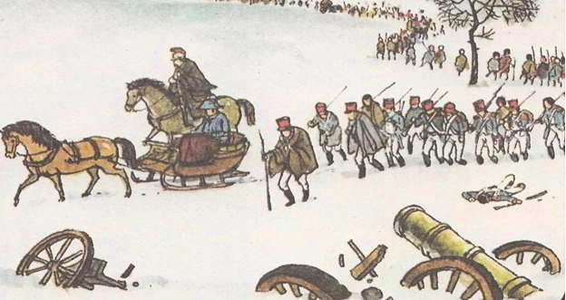 В 1812 году армия Наполеона, насчитывавшая 600 тысяч человек, вторглась в Россию